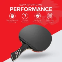 The Peace Maker ALC — Professional Carbon-Enhanced Ping Pong Paddle with Ergonomic Handle, Hard Carry Case, Maximum Spin & Control(m-2)