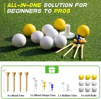 Bltend Heavy-Duty Golf Hitting Mat — 5x4ft & 5x5ft Dense Artificial Turf Practice Mats for Indoor/Outdoor Training, Backyard/Garage/Driving Range(m-5)