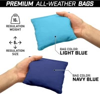 GoSports 4 ft x 2 ft Regulation Pine Cornhole Boards Set with Light Brown Stain – Carrying Case and Bean Bags Included(m-3)