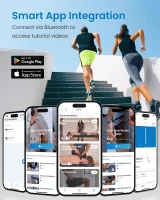 RENPHO Deep Tissue Massage Gun with Bluetooth & App, 10mm Amplitude, 45 lb Force, 5 Heads, 1.5H Fast Charge, LED Display, Carry Case(m-3)