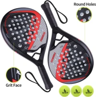 Performance Padel Racket — Carbon Fiber Face & EVA Memory Flex Foam Core, Extended Length(m-2)