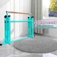 MARFULA Adjustable Gymnastics Kip Bar with Mat (5 ft) - Foldable, Height 36–60 in, 13 Levels, 6-Point Support for Kids & Teens(m-6)