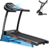 THERUN Incline Treadmill with Built-in Fan, 300 lb Capacity, 0–15% Auto Incline, Wide 17"" x 47.2"" Belt, 3.5HP, App Compatible (FitShow/Kinomap/Zwift)(m-1)
