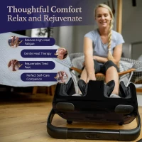 Cloud Massage Shiatsu Foot Massager with Heat — Deep Kneading Therapy for Pain Relief, Improved Circulation and Post-Activity Recovery for Plantar Fasciitis & Arthritis(m-3)