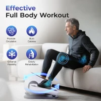 HJDFGSS Under-Desk Elliptical Machine — Electric Seated Pedal Exerciser for Leg Rehabilitation, 10-Speed, White(m-4)