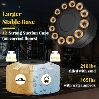 Freestanding Punching Bag with 12 oz Pro Gloves — 70"" Standing Heavy Bag, 203 lb Sand-Fill Base, Shock Absorbing System(m-5)