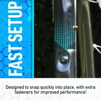 Franklin Sports Competition Portable Steel Soccer Goal – Backyard Regulation Net for Adults & Youth with Ground Stakes – Multiple Sizes & Colors(m-3)