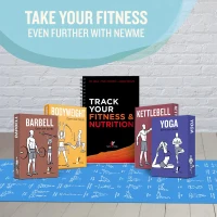 NewMe Fitness Large Yoga Mat for Men & Women – 5mm Thick, 68"" Long Non-Slip Exercise Mat with 70 Printed Poses for Pilates, Workouts and Stretching(m-9)