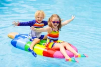 Prsca Short Youth Fins — Kids Swim Flippers for Lap Training, Suitable for Children, Girls, Boys and Beginners(m-3)