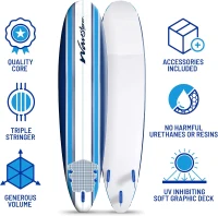 Wavestorm 8' Classic Foam Longboard – Wax-Free Soft Top for Adults & Kids(m-4)