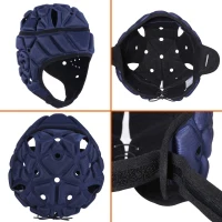 Youth & Adult Soft Shell Scrum Cap - Flag Football and Rugby Protective Headgear(m-4)