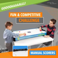 Sport Squad HX40 40"" Tabletop Air Hockey Game for Kids & Adults - Electric Fan Motor, Includes 2 Pushers and 2 Pucks - Portable for Floor, Tabletop or Dorm(m-2)