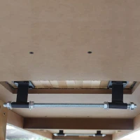 Playcraft Georgetown Shuffleboard Table with Built-In Storage Cabinet, Matching Abacus, 8 Pucks, Brush & Wax - Pro Climate Adjusters, Hand-Stained Burnished Finish(m-8)