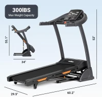 THERUN Incline Treadmill with Built-in Fan, 300 lb Capacity, 0–15% Auto Incline, Wide 17"" x 47.2"" Belt, 3.5HP, App Compatible (FitShow/Kinomap/Zwift)(m-3)