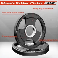 RitFit Olympic 160 lb Rubber Grip Plates Set – 2-Inch Weight Plates (2x10lb, 2x25lb, 2x45lb) for Home & Gym Barbell Training(m-4)