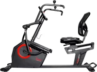 Sunny Health & Fitness Elite Recumbent Cross Trainer — Recumbent Elliptical with Arm Exercisers, Easy-Adjust Seat & Mesh Backrest, Electromagnetic Resistance, Bluetooth & SunnyFit App(m-9)