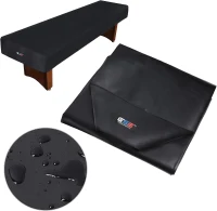 GSE Games & Sports Expert 16 ft Black Heavy-Duty Leatherette Shuffleboard Table Cover - Heavy-Duty Shuffleboard Accessory(m-1)
