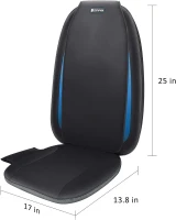 COMFIER Shiatsu Back Massager with Heat, Deep Tissue Kneading Seat Cushion, Massage Chair Pad for Full Back — Home or Office(m-6)