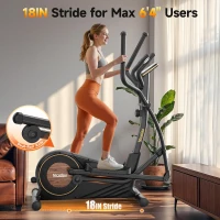 Niceday Magnetic Elliptical Trainer – Home Elliptical with 18"" Stride, 16 Resistance Levels, 400 lb Capacity, Bluetooth & Kinomap Support(m-2)