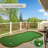 Chriiena Golf Putting Green Mat - Large Professional Practice Surface for Indoor and Outdoor Training(m-3)