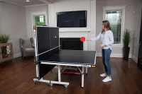 JOOLA Rally TL Professional Indoor Ping Pong Table (9'x5') w/ Quick-Clamp Net & Post — Tournament Quality, Fast Assembly, Playback Mode(m-8)