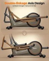 Niceday Home Elliptical Trainer — Hyper-Quiet Magnetic Drive with 15.5"" & 20"" Stride Options, 16 Resistance Levels and 500 lb Load Capacity(m-3)