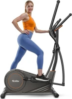 Niceday Home Elliptical Trainer with Hyper-Quiet Magnetic Drive, 15.5in & 20in Stride Options, 16 Resistance Levels, Heavy-Duty Capacity (500 lbs)(m-1)