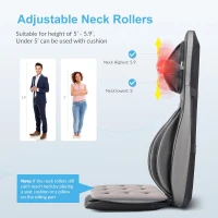 COMFIER Shiatsu Neck & Back Massager with Heat and Compression — App-Controlled 2D/3D Deep Kneading, Adjustable Neck Rollers, Rolling & Spot Massage, Chair Pad Gift(m-7)