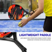 Carbon Fiber Surface Padel Racket — EVA Memory Foam Core, Lightweight Design(m-5)