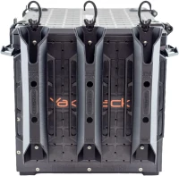 YakAttack BlackPak Pro 13in x 16in Kayak Fishing Crate – Black, 4 TetherTube Rod Holders | Lightweight Durable Customizable (Made in USA)(m-5)