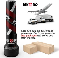 LEKÄRO Freestanding Punching Bag with Stand, Heavy Kickboxing Bag and Gloves for Adults & Kids(m-6)