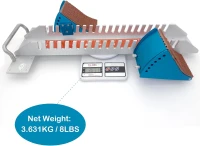 Lightning Multi-Function Starting Block for Sprinters — 25-In Aluminum, 6-Angle Adjustable Track & Field Pedals for Plastic or Cinder Runways — School Sports Day(m-7)