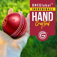 ONEGlobal Incrediball — Soft Rubber Cricket Training Ball with Stitched Seam & Core (Indoor/Outdoor)(m-2)