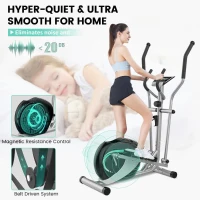 Dripex Home Elliptical Trainer — Hyper-Quiet Magnetic Elliptical with 8 Resistance Levels, 6kg Flywheel, LCD Display & Pulse Sensors(m-2)