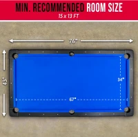 GoSports Fold-Out Pool Table (6/7/8 ft) — No Assembly, Select Your Color, Includes Balls, 2 Cues, Chalk & Brush(m-5)