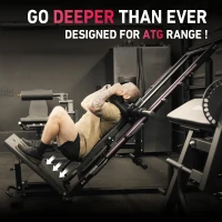 GMWD Leg Press & Hack Squat Combo with Linear Bearing, 45° Lower-Body Trainer with Weight Storage — Targets Quads, Hamstrings, Glutes & Calves(m-4)