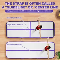 FBSPORT Inflatable Air Gymnastics Track – 20ft, 4/8-inch Thick Inflatable Training Mat with Electric Pump for Home, Club and Professional Use(m-4)