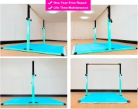 MARFULA Portable Kids Gymnastics Bar Set – 5 ft Crossbar, 4 ft Internal Width, 36""–60"" Height Adjustment, Foldable for Home & Club(m-7)
