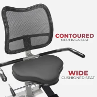 Sunny Health & Fitness Elite Recumbent Cross Trainer with Arm Exercisers, Mesh Back Seat, Easy Seat Adjustment & Bluetooth SunnyFit App(m-5)