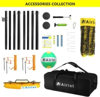 Heavy-Duty Outdoor Volleyball Net Set with Steel Anti-Sag System, Adjustable 42mm Aluminum Poles, Professional Regulation Net and Carry Bag(m-7)