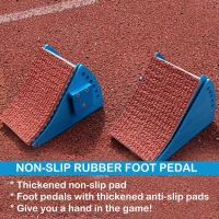 Lightning Multi-Function Starting Block for Sprinters — 32-In High-Grade Aluminum, 6-Angle Adjustable Track & Field Pedals for Plastic or Cinder Surfaces(m-7)