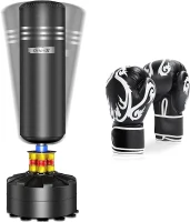 Dripex Freestanding Punching Bag with Gloves — 69"" Heavy Boxer Stand, Dual-Absorber System for Adult & Teen Home Training(m-8)
