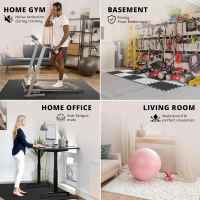 bemaxx 18-Piece EVA Interlocking Gym Mat Set – 12.6"" x 12.6"" x 0.4"" Tiles, 18 sq ft Protective Flooring for Home Gym, Garage, Playroom, Treadmill(m-5)