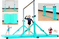 Marfula Portable Gymnastics Kip Bar for Children & Teenagers (Ages 3-25) - 5Ft/8Ft Base Length, 4Ft Width, 5Ft Adjustable - Club & Home Training(m-1)