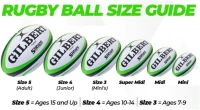 World Rugby Shop x Gilbert G-TR4000 Rugby Training Ball — Hand‑Stitched 3‑Ply (Sizes 3, 4 & 5 for Youth & Adult)(m-7)