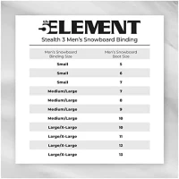 5th Element Summit Stealth Men's Snowboard Bindings — Universal Mounting Disc & Hardware for New or Replacement Boards, Beginner–Intermediate(m-4)