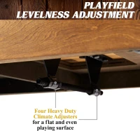 Barrington Shuffleboard Urban Collection 12' Competition Shuffleboard Table — Butcher Block Playfield, Preassembled Mainframe & Accessories(m-8)