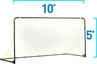 Franklin Sports Competition Portable Steel Backyard Soccer Goal with Net & Ground Stakes — 10' x 5' Training Goal (Adult & Youth, Foldable, Multiple Colors/Options)(m-6)