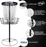 MVP Disc Sports Black Hole Pro — 24-Chain Portable Disc Golf Basket(m-2)