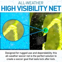 Franklin Sports Competition Portable Steel Backyard Soccer Goal with Net & Ground Stakes — 10' x 5' Training Goal (Adult & Youth, Foldable, Multiple Colors/Options)(m-4)